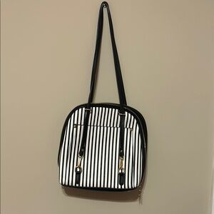 Striped Black and White Women's Bag